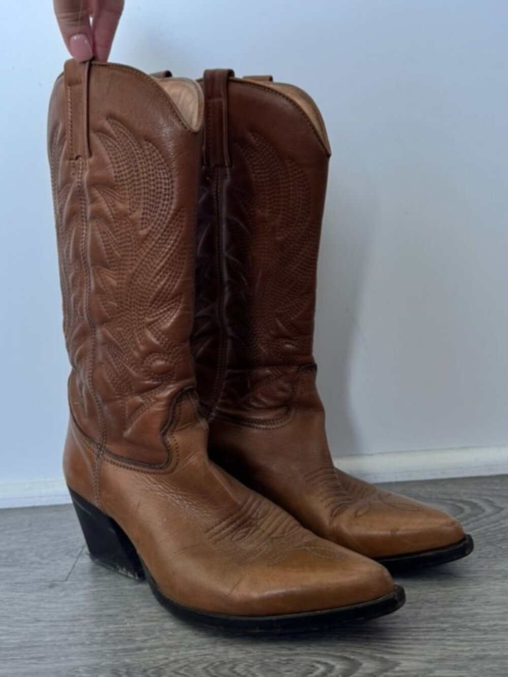 Vintage Vero Cuoio Italian Leather Cowboy Boots 36 (EU)
